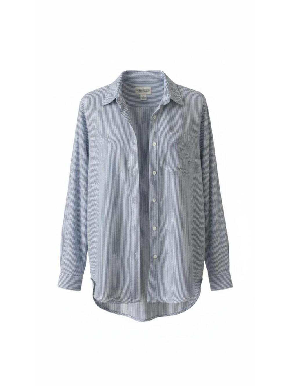 Denim Supply Ralph Lauren Women's Blue White Striped Button Up Size Large
